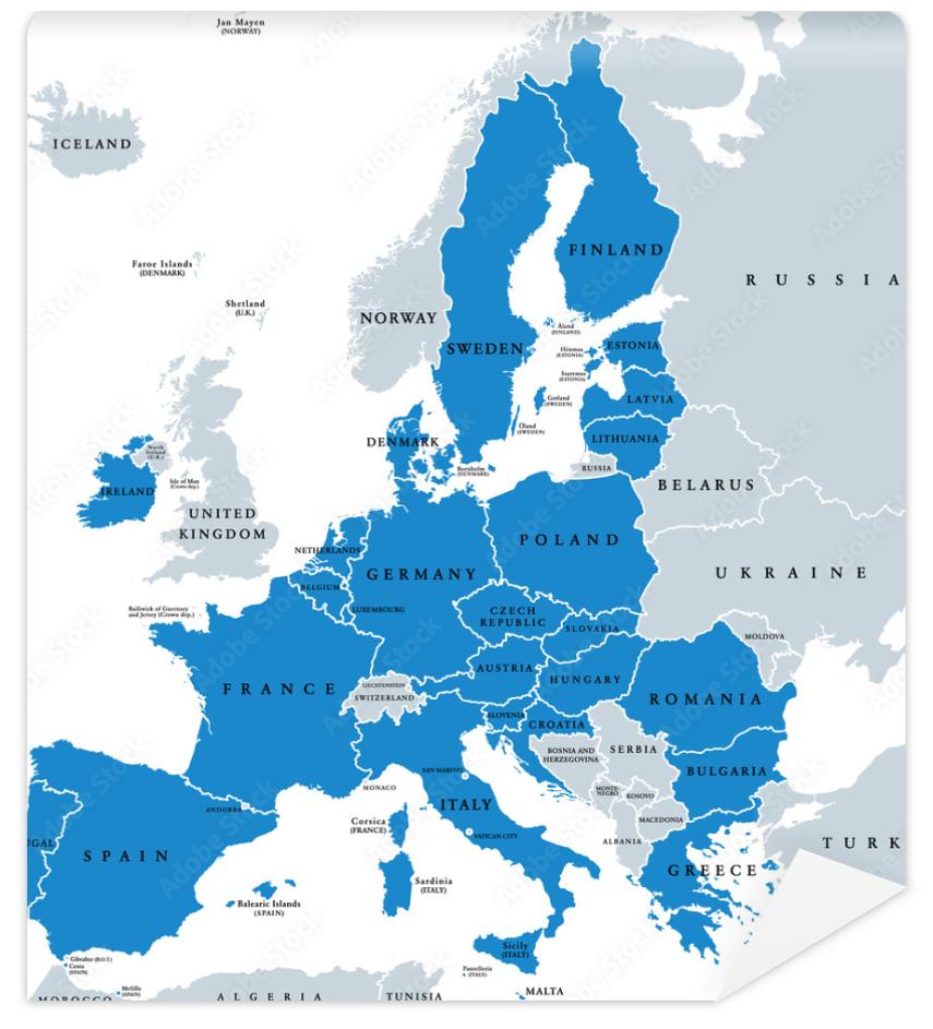 Fototapeta Political map of European