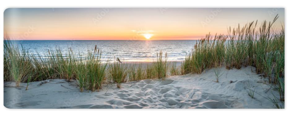 Fototapeta Sunset at the dune beach