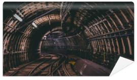 Fototapeta Abandoned rail fallout tunnel