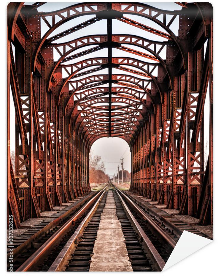 Fototapeta symmetry of the railway bridge
