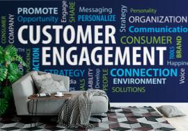 Fototapeta Customer Engagement Word Cloud