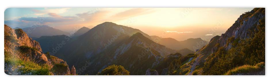 Fototapeta alpine landscape panorama in