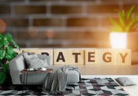 Fototapeta STRATEGY word made with