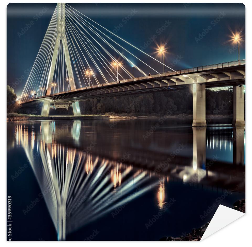 Fototapeta Nocny widok nowego mostu
