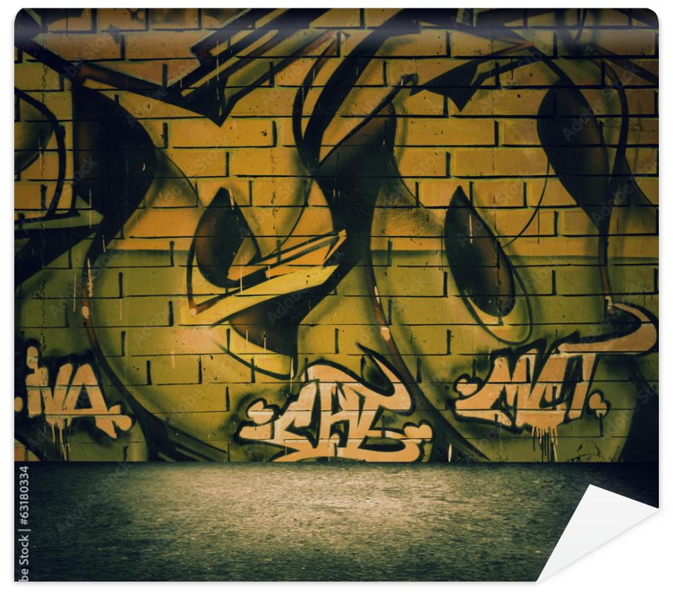 Fototapeta Street art graffiti wall