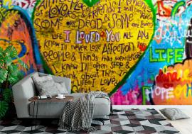 Fototapeta graffiti of heart with