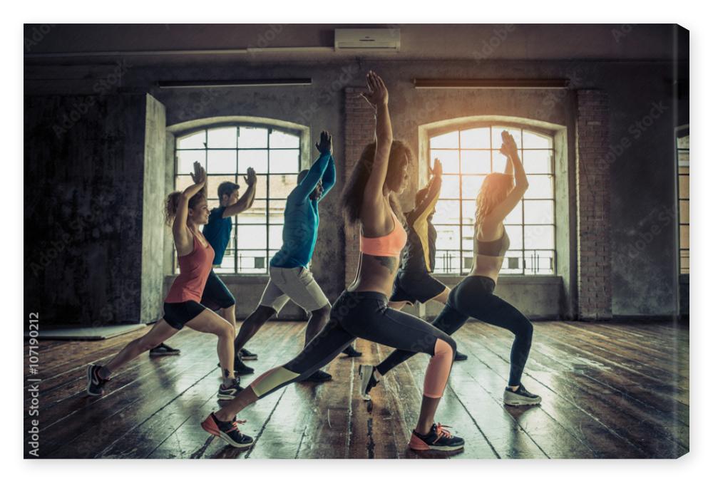 Obraz na płótnie Workout in a fitness gym