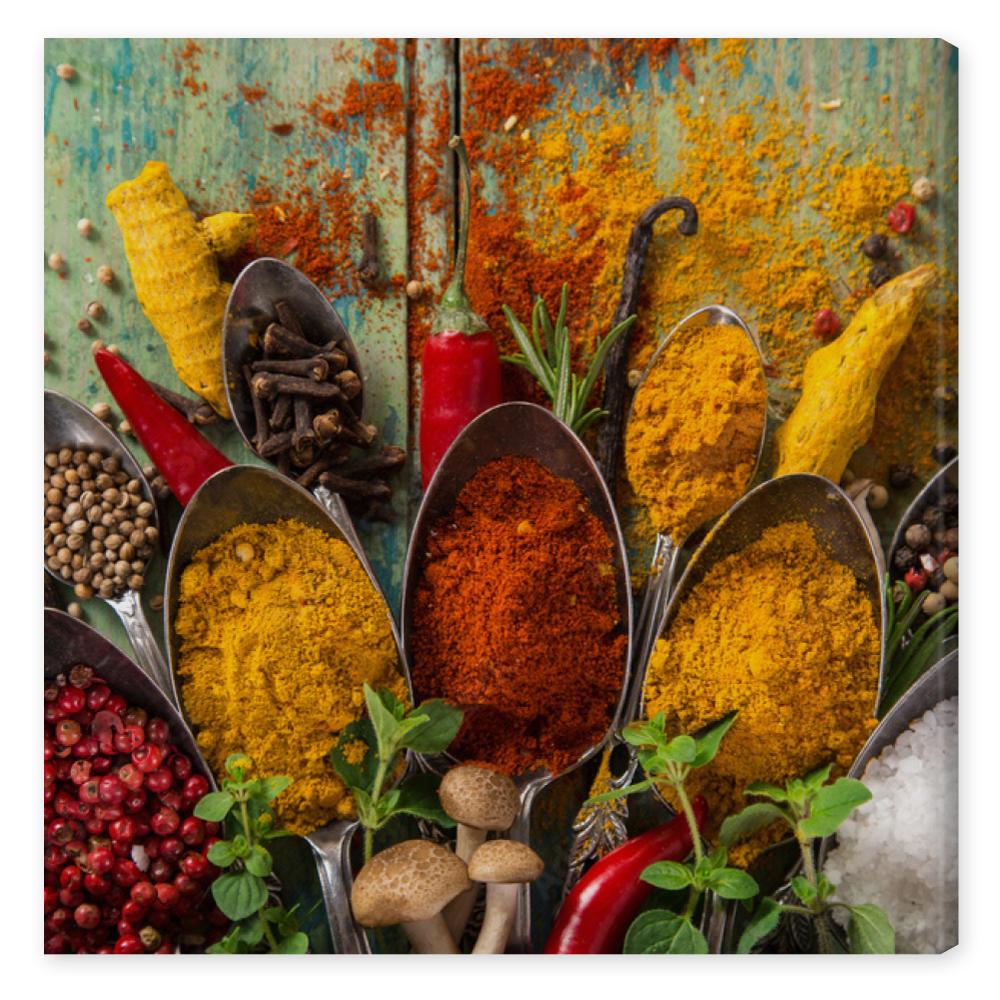 Obraz na płótnie Various colorful spices on