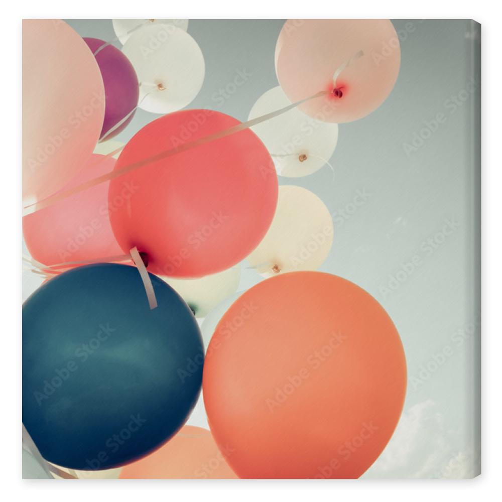 Obraz na płótnie Colorful balloons flying on