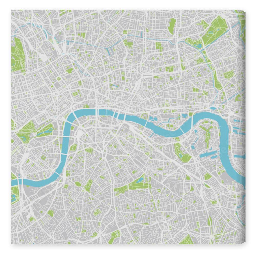 Obraz na płótnie Urban city map of London,