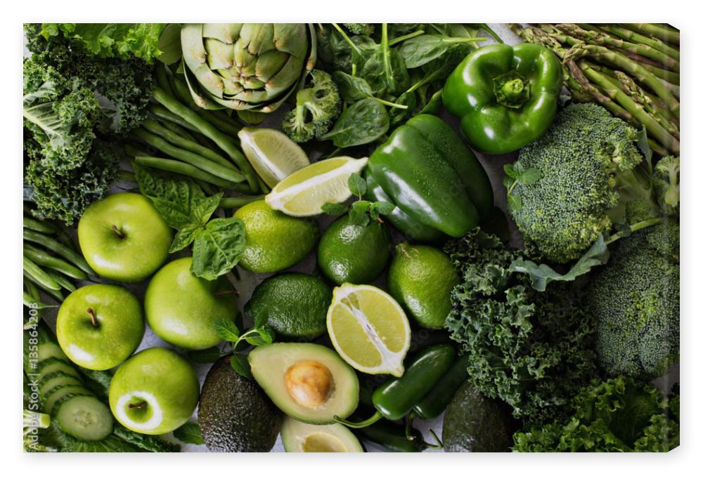 Obraz na płótnie Variety of green vegetables