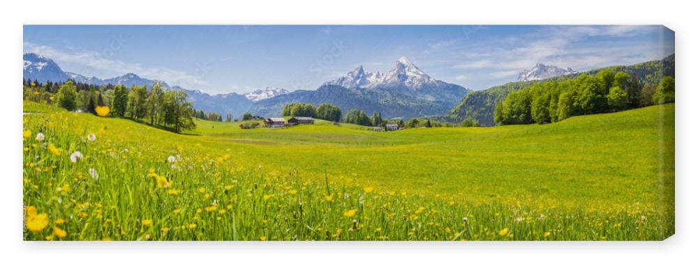 Obraz na płótnie Idyllic landscape in the Alps