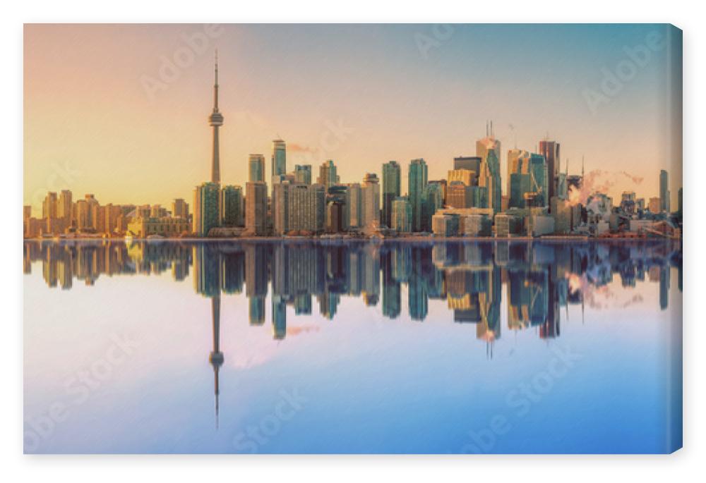 Obraz na płótnie Toronto Skyline Mirror