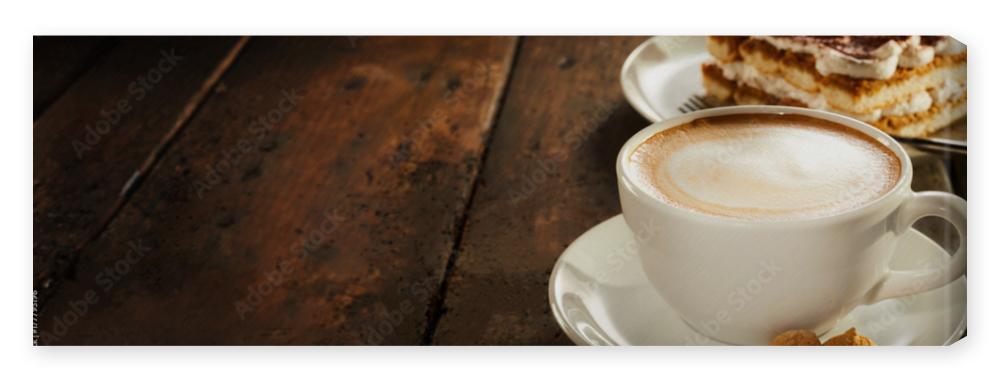 Obraz na płótnie Cup of hot cappuccino coffee