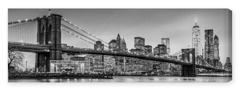 Obraz na płótnie Brooklyn bridge and New York
