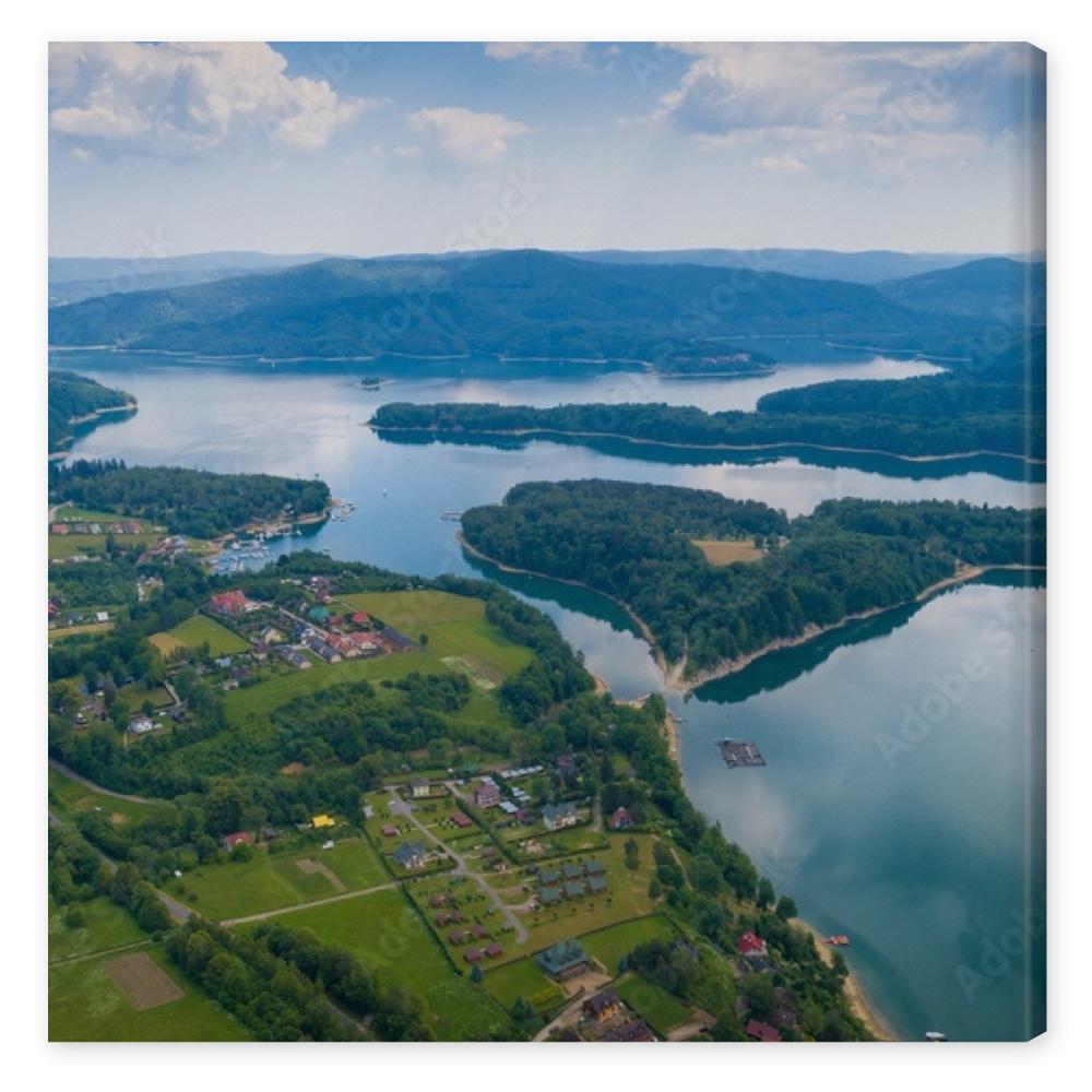 Obraz na płótnie Aerial drone view on beautiful