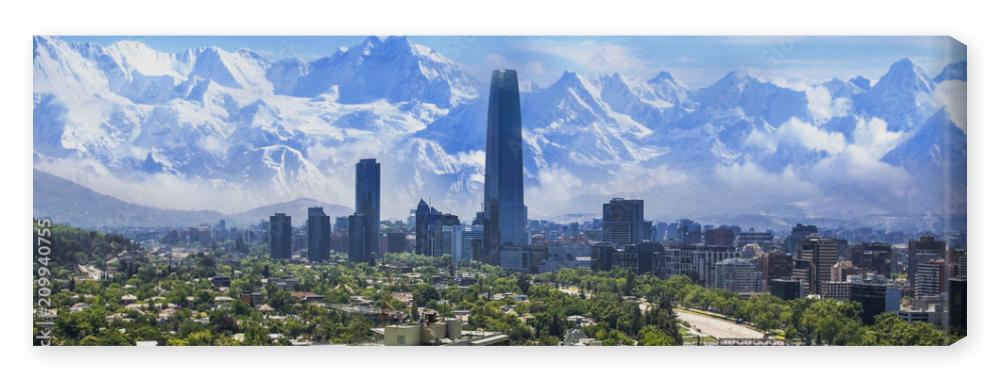 Obraz na płótnie Santiago Chile cityscape