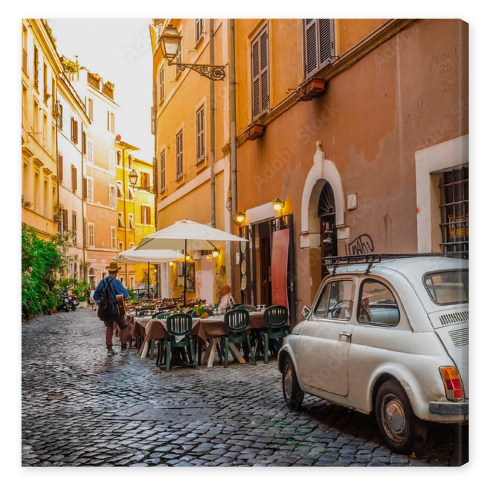 Obraz na płótnie Cozy street in Trastevere,