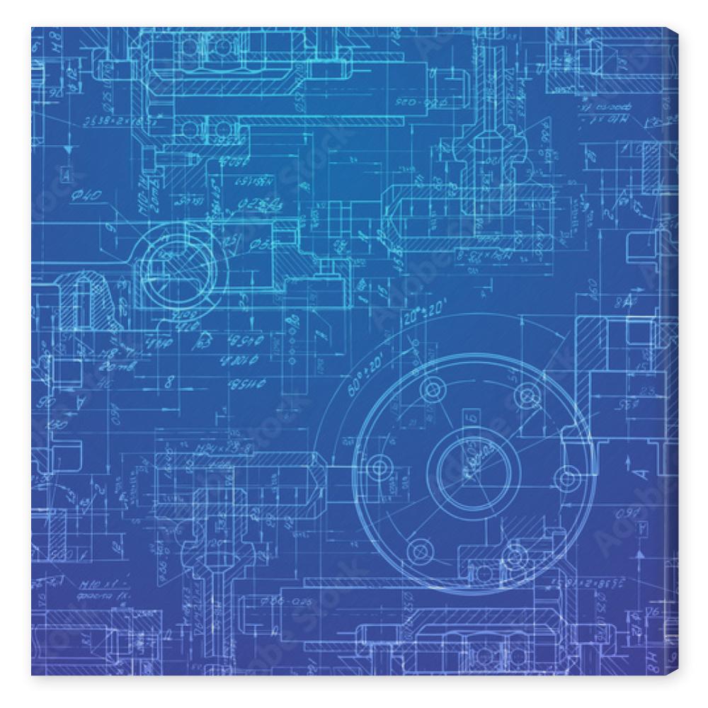 Obraz na płótnie Technical drawing on a