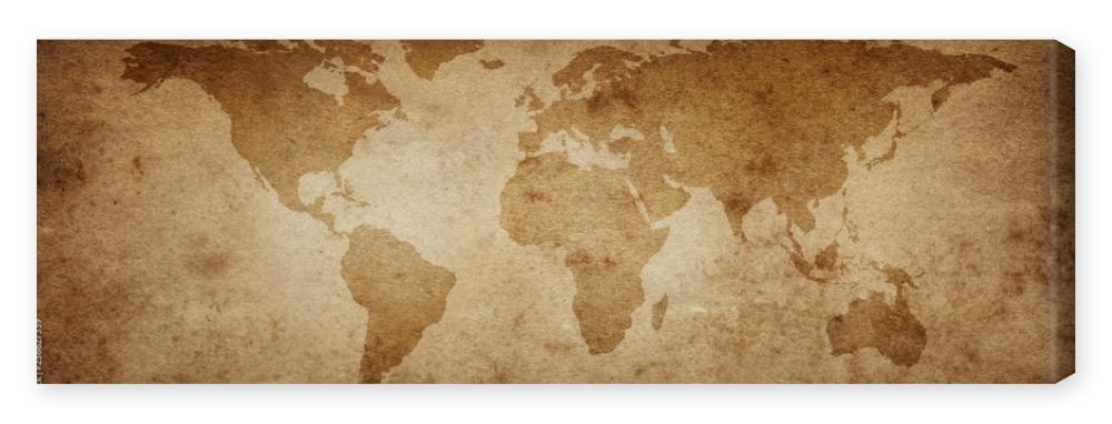Obraz na płótnie Old map of the world on a old