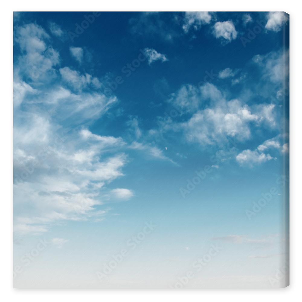 Obraz na płótnie Clear blue sky and white