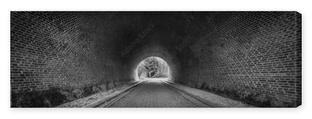 Obraz na płótnie tunnel black and white