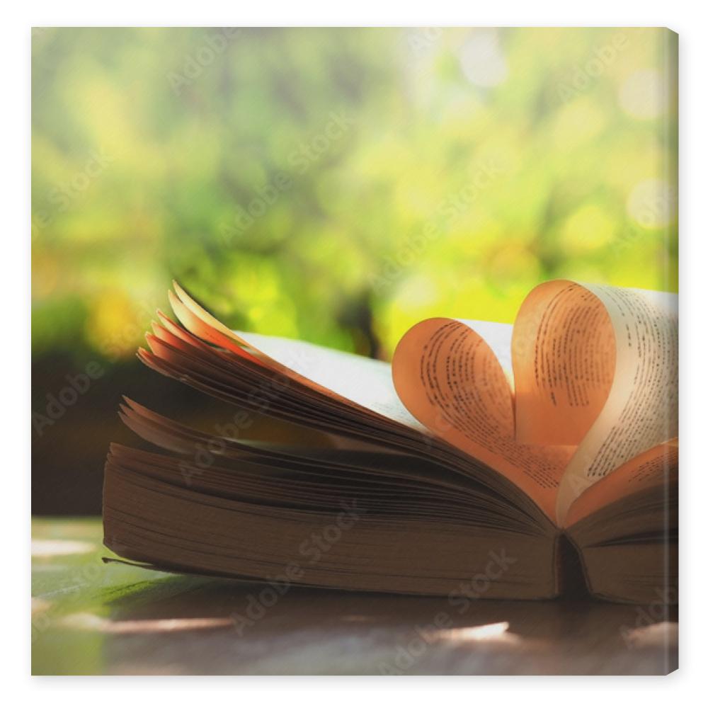 Obraz na płótnie Book page decorate to heart