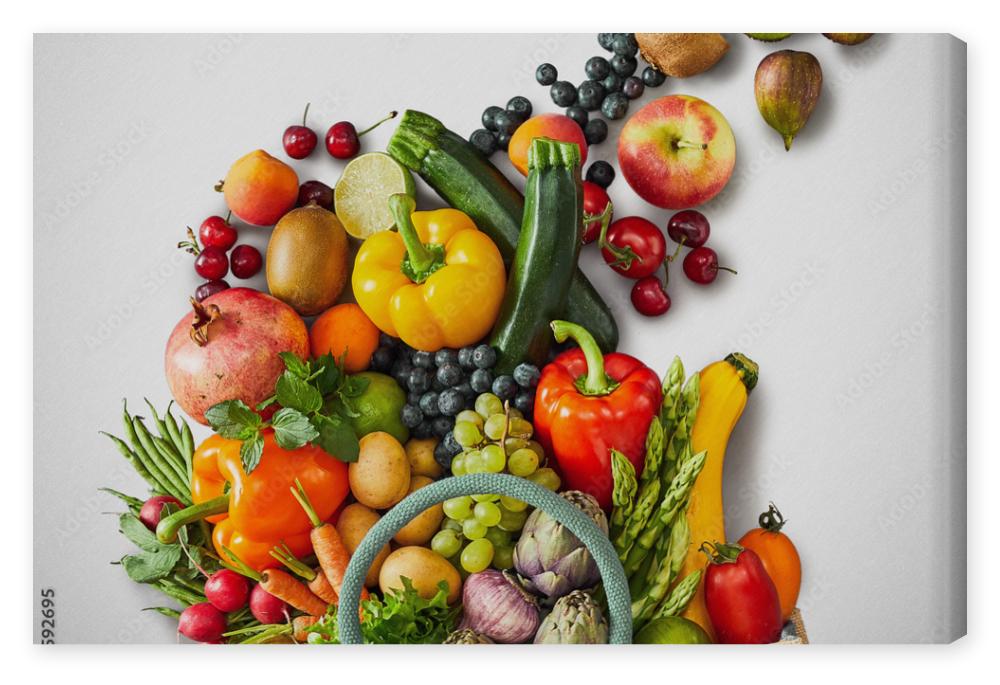 Obraz na płótnie Several fruits and vegetables