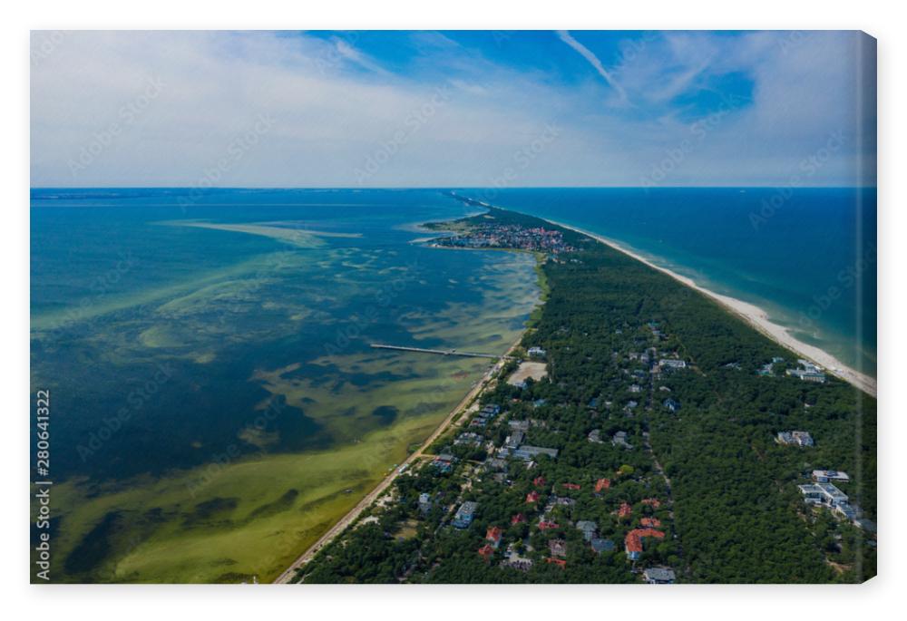 Obraz na płótnie Aerial view of Hel Peninsula