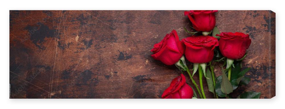 Obraz na płótnie Red rose flowers bouquet on