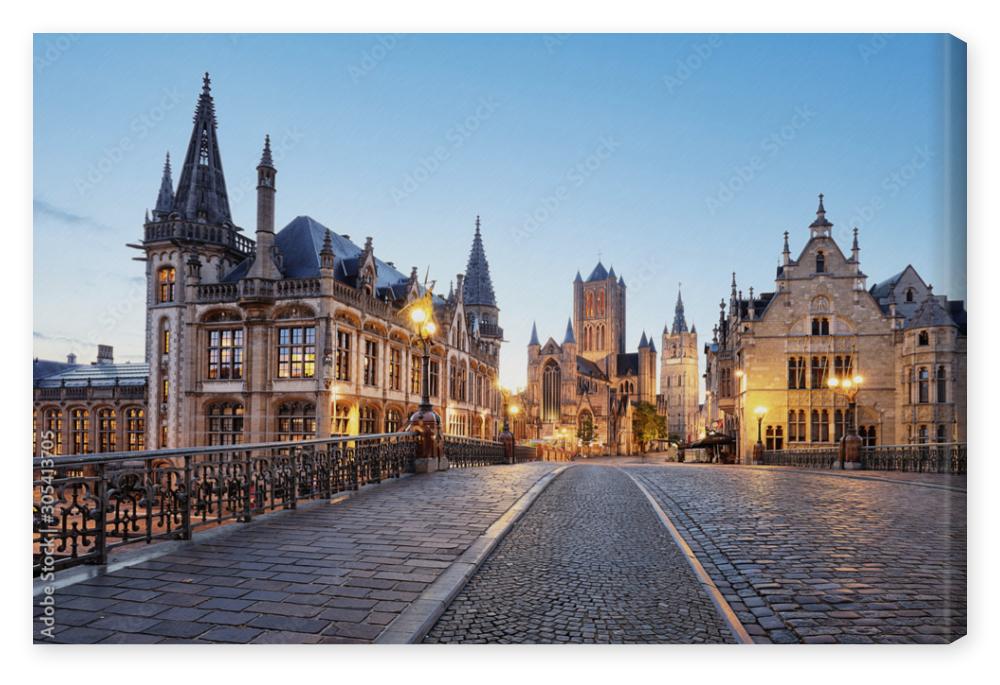 Obraz na płótnie Belgium historic city Ghent at