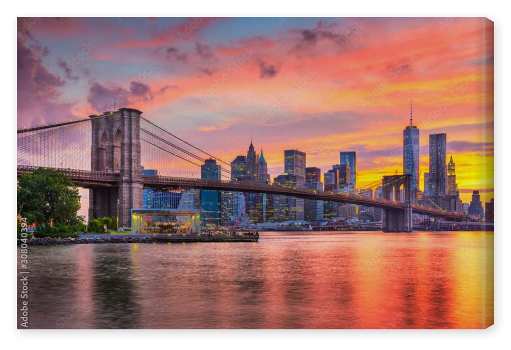 Obraz na płótnie Lower Manhattan Skyline and