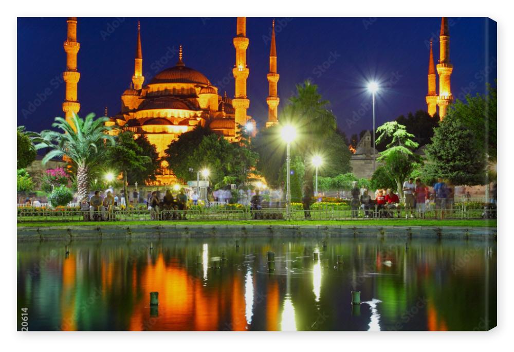 Obraz na płótnie Blue Mosque with reflection -