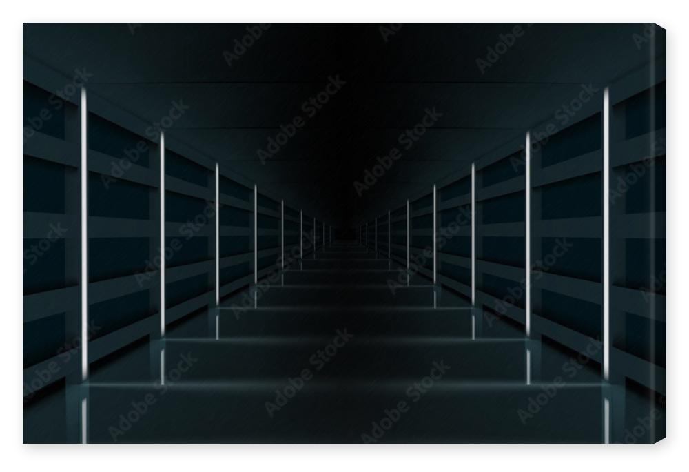 Obraz na płótnie 3D Futuristic Modern Hallway
