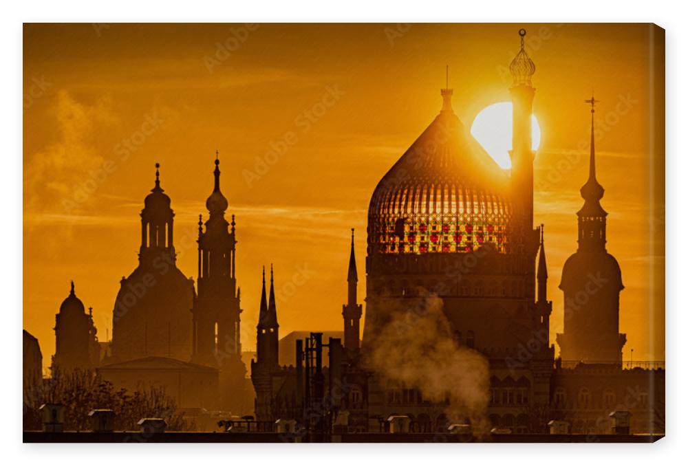 Obraz na płótnie Dresden, Sonne, Panorama