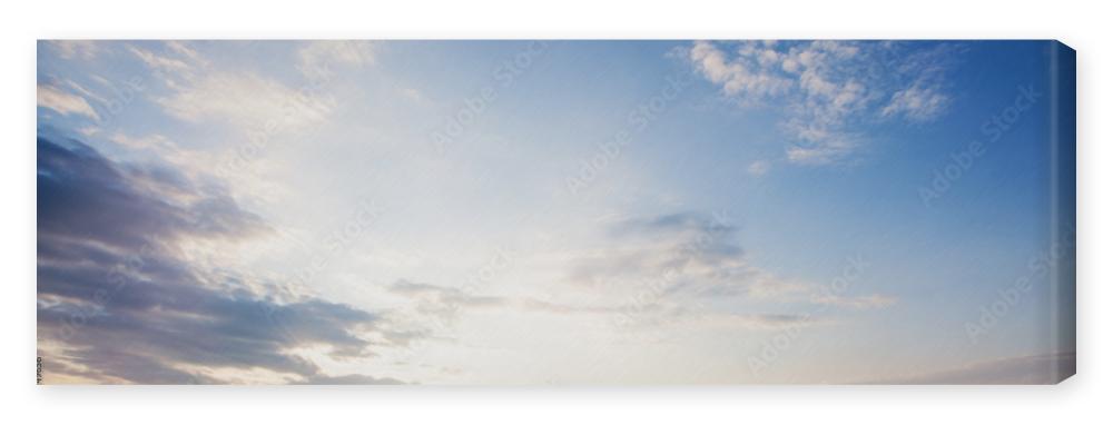 Obraz na płótnie Blue sky clouds background.