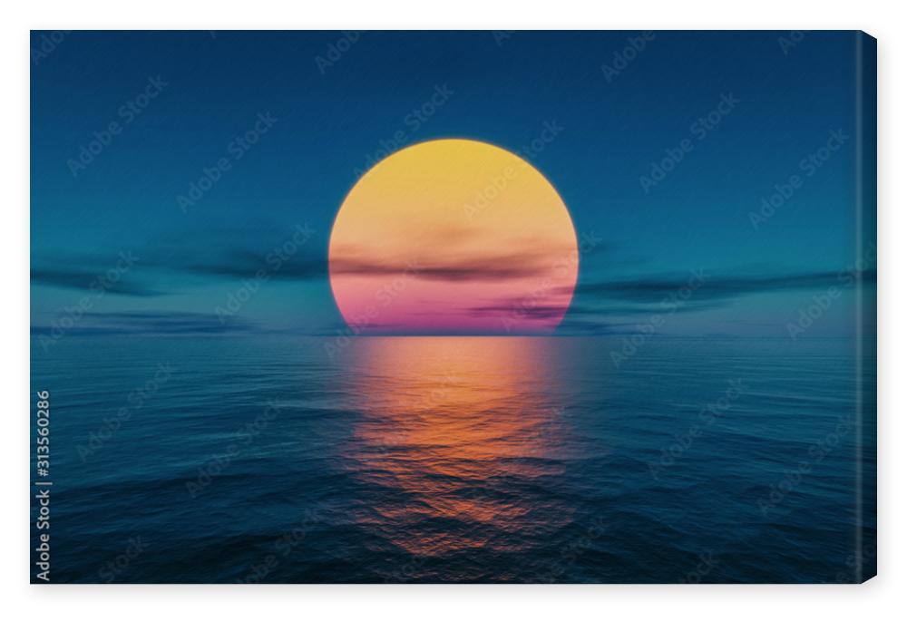 Obraz na płótnie great sunset over the ocean