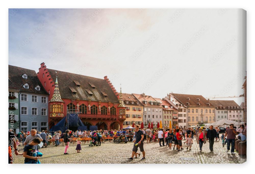 Obraz na płótnie Münsterplatz, Freiburg im 