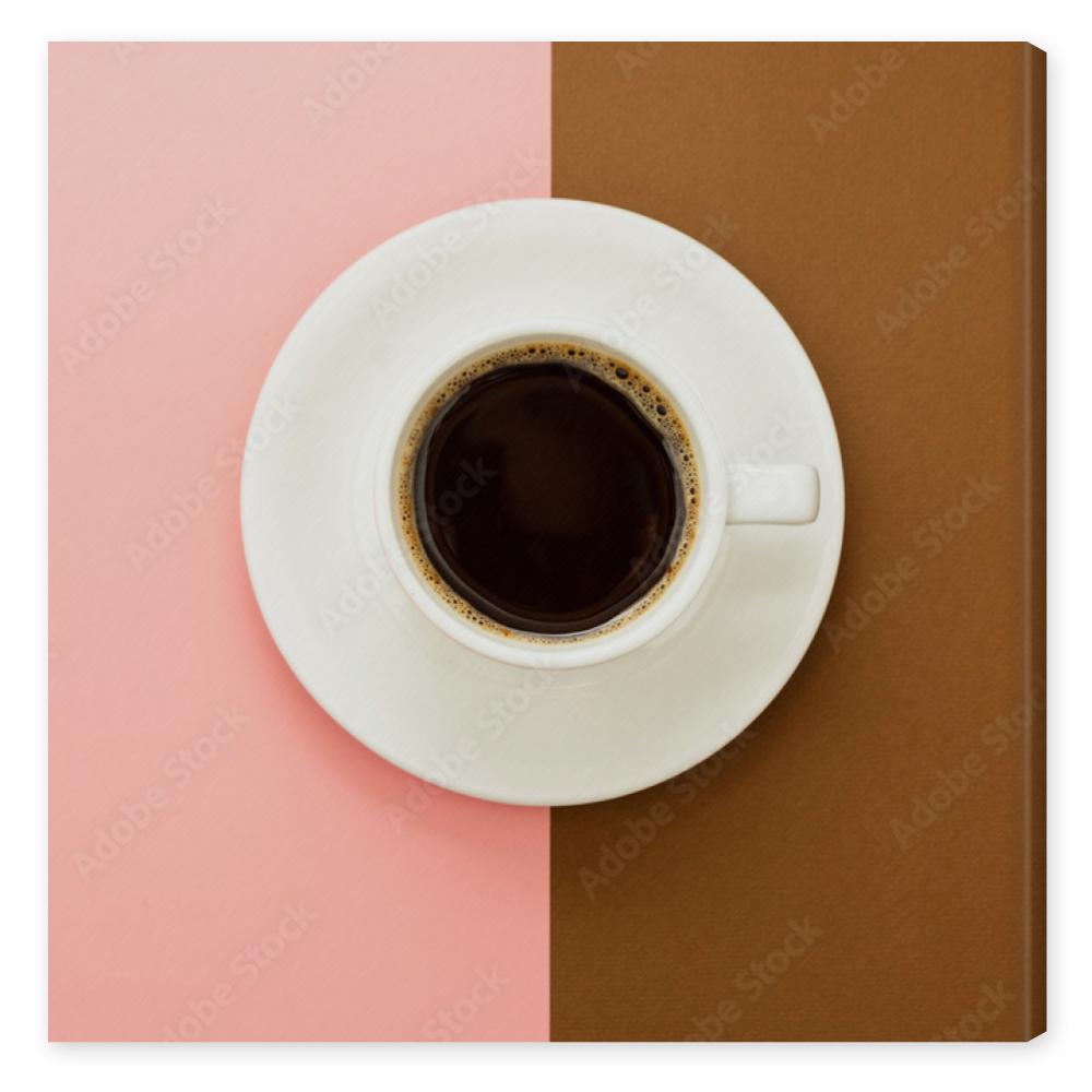 Obraz na płótnie Coffee cup isolated on brown
