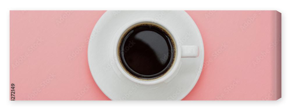 Obraz na płótnie Coffee cup isolated on pink