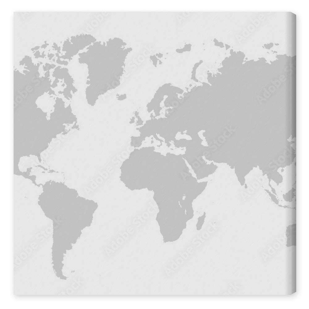 Obraz na płótnie World map on white background.