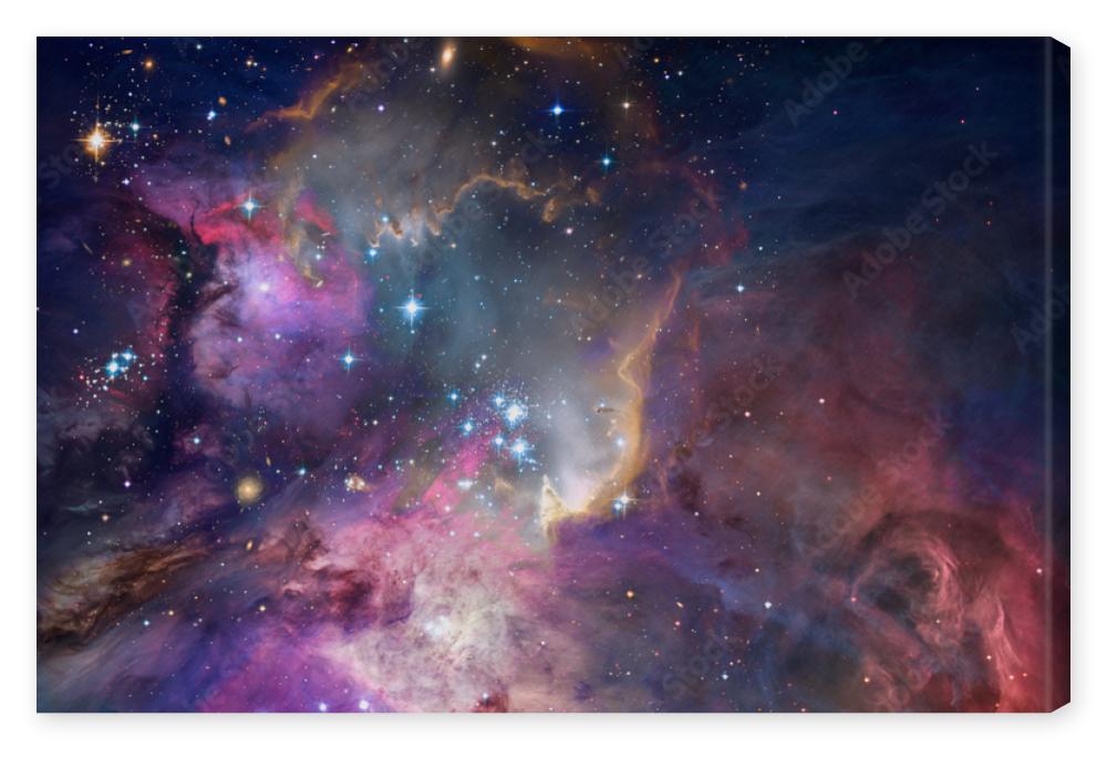 Obraz na płótnie Nebula and galaxies in space.