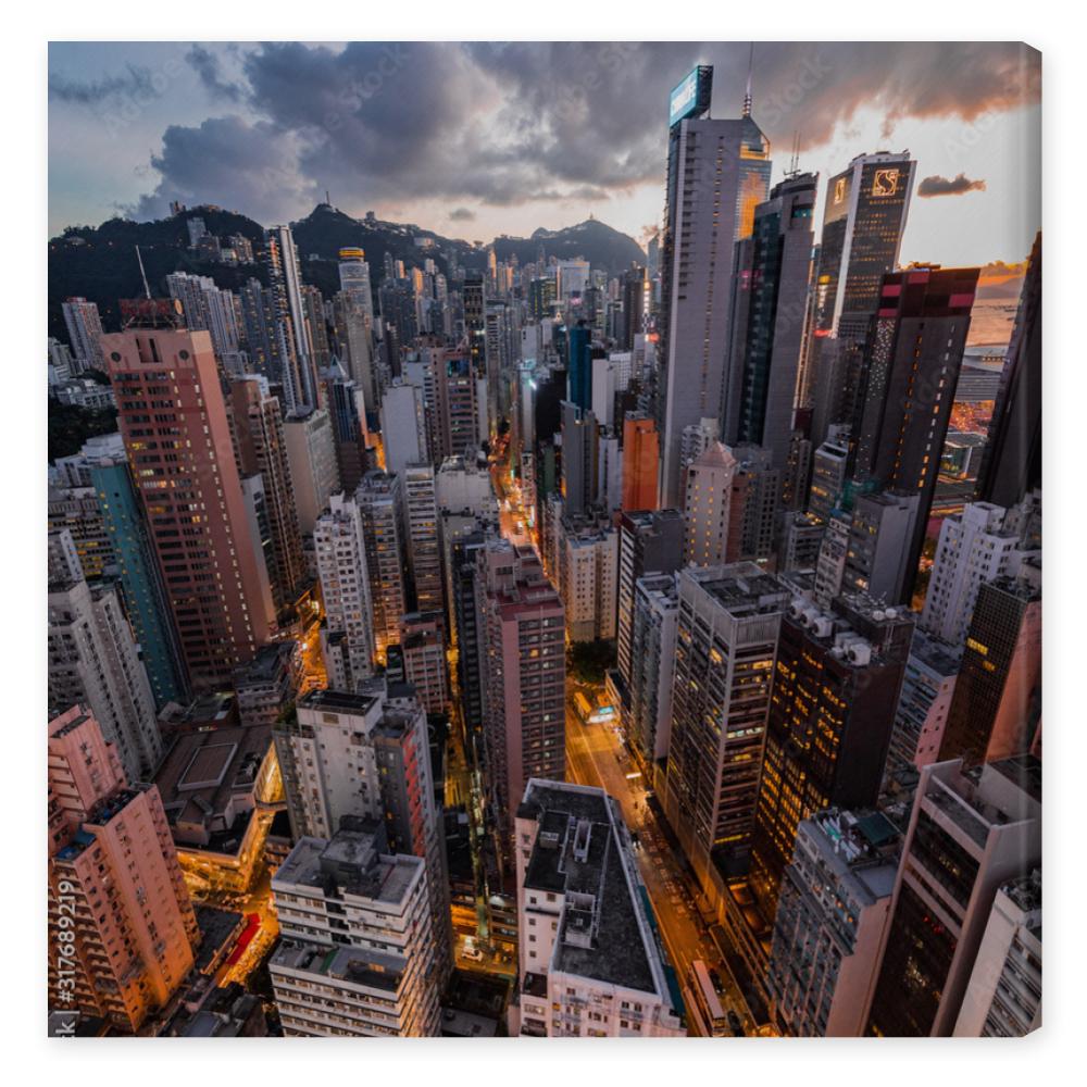 Obraz na płótnie Hong Kong Cityscape Night