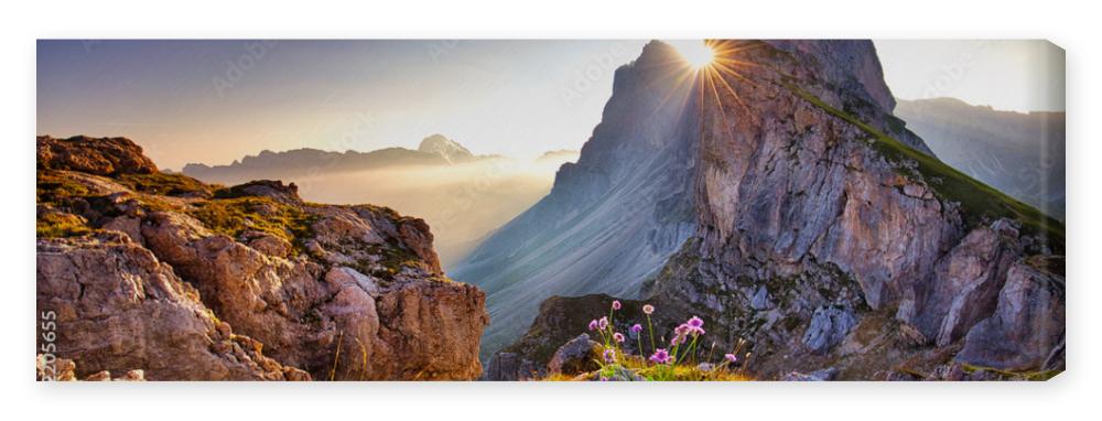 Obraz na płótnie Amazing view on Seceda peak.