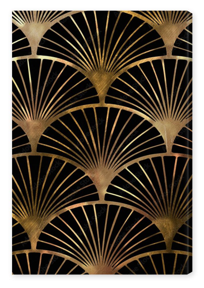 Obraz na płótnie Artdeco pattern fan-shaped.
