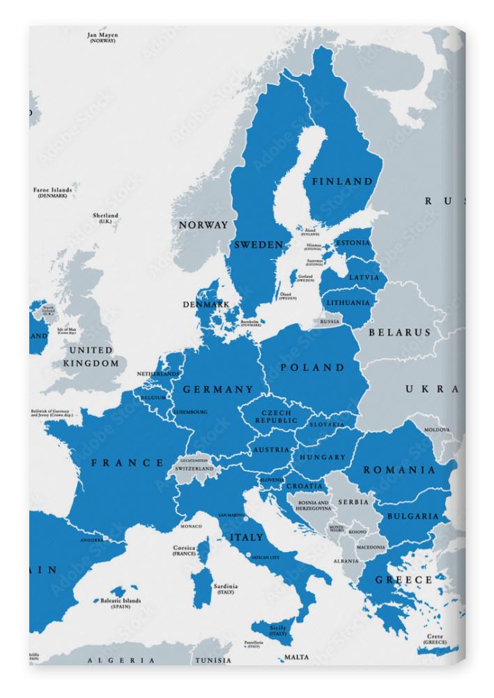 Obraz na płótnie Political map of European