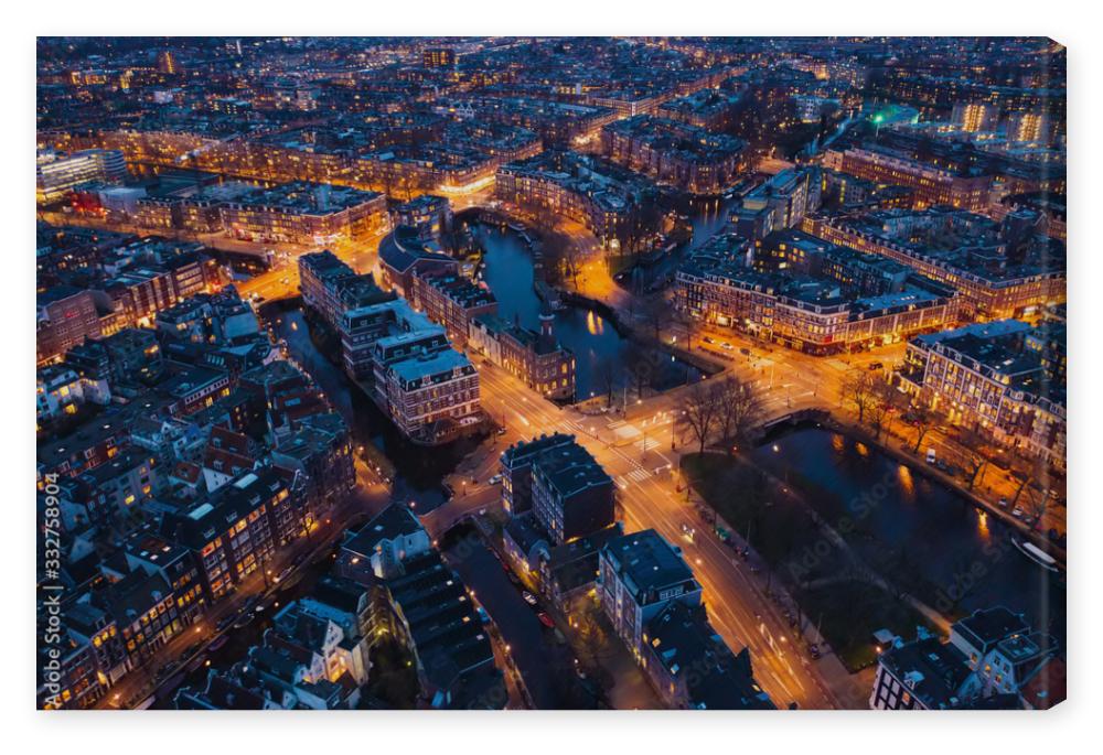 Obraz na płótnie Amsterdam Netherlands aerial