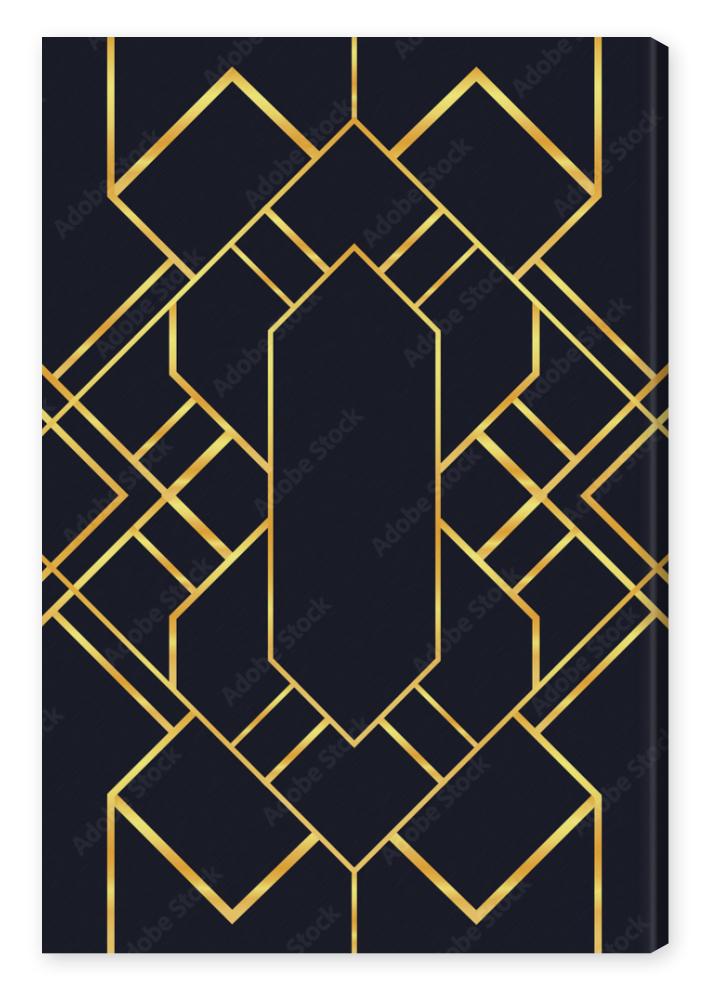 Obraz na płótnie Vintage gold black art deco