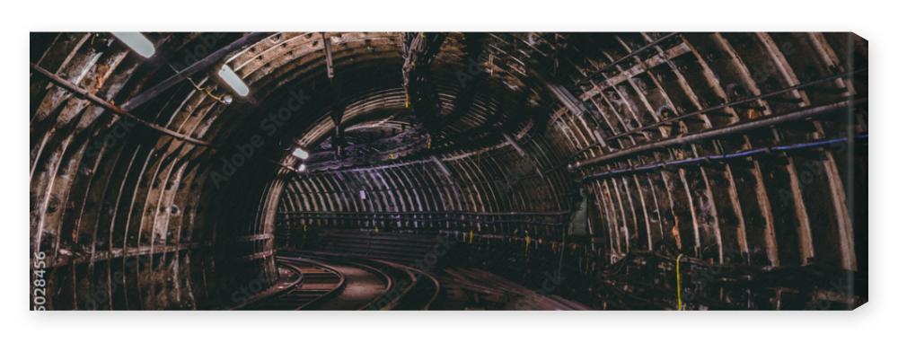 Obraz na płótnie Abandoned rail fallout tunnel