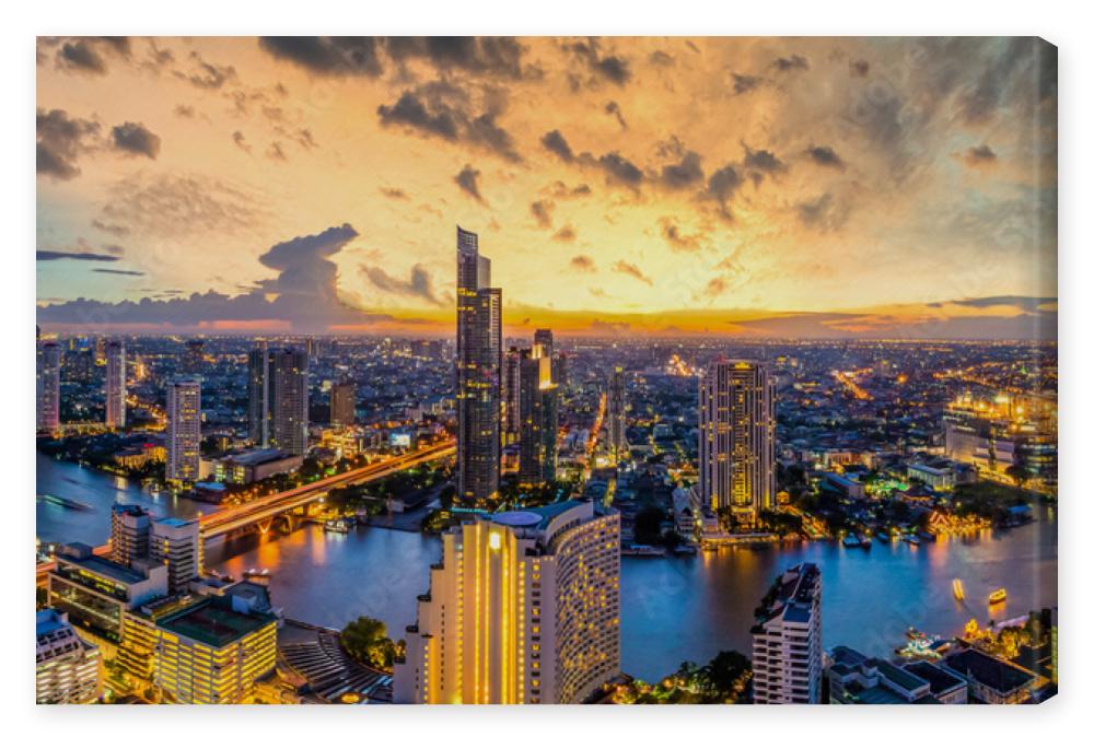 Obraz na płótnie Aerial view Bangkok City